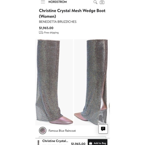 Benedetta Bruzziches Christine Crystal Mesh wedge boot‎ size 38EU - Picture 4 of 16